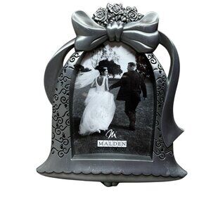 Decorative Malden Vintage Bell-Shaped‎ BOW Wedding Photo Frame 4x6 metal